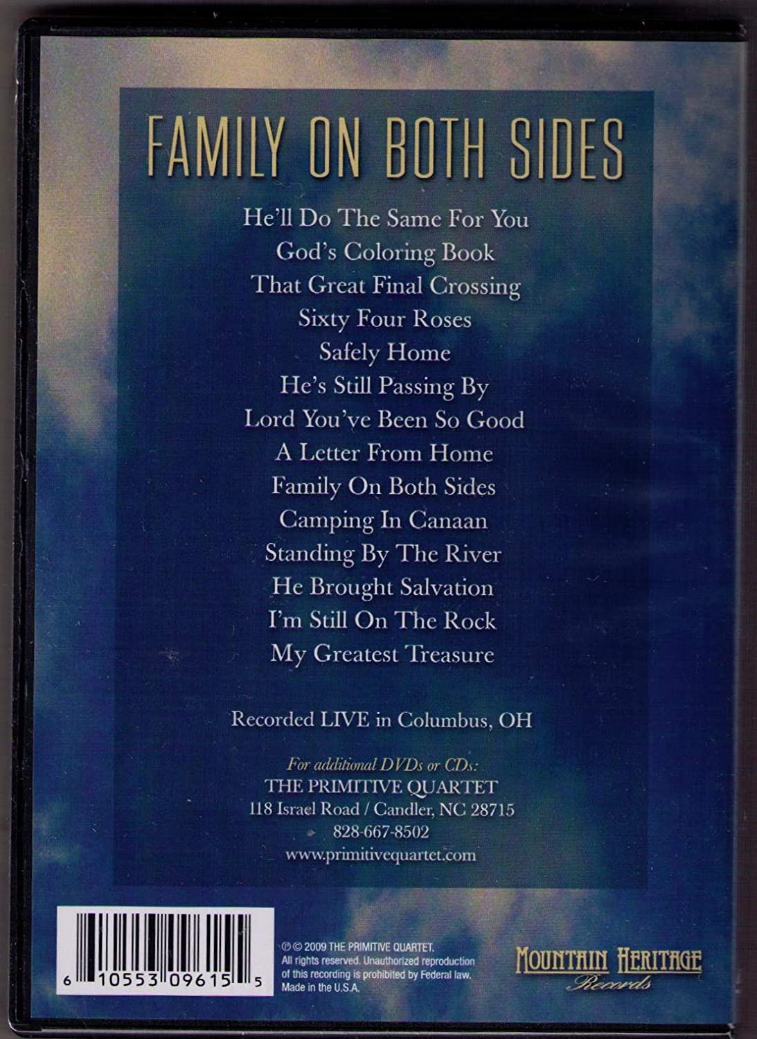 The Primitive Quartet, “Family On Both Sides” Gospel Music Warehouse